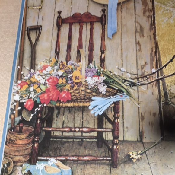 Norman Rockwell vintage Spring Flowers wall art - Picture 2 of 5